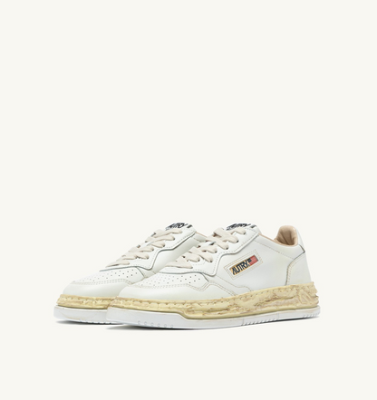 Autry x Maison Mihara Yasuhiro Medalist Low Leather Full White Sneakers