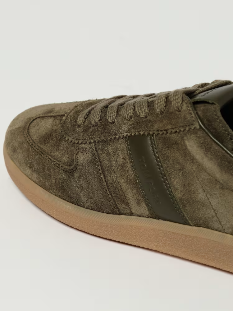 Men's Tom Ford Suede Sneakers With Panels Khaki