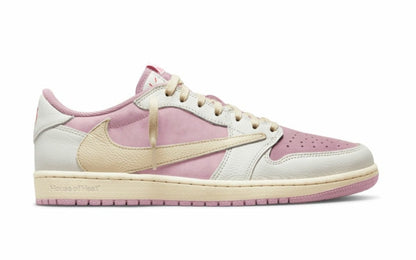 Men's Travis Scott x Air Jordan 1 Retro Low ‘ Sail Pink' Shoes