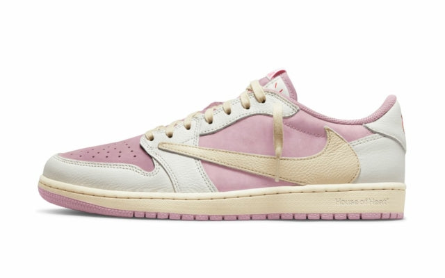 Men's Travis Scott x Air Jordan 1 Retro Low ‘ Sail Pink' Shoes