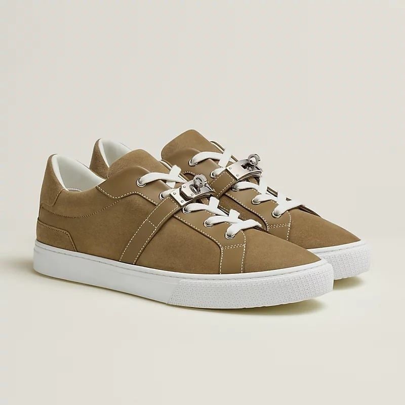Men's Hermes Day Beige Gobi Sneakers