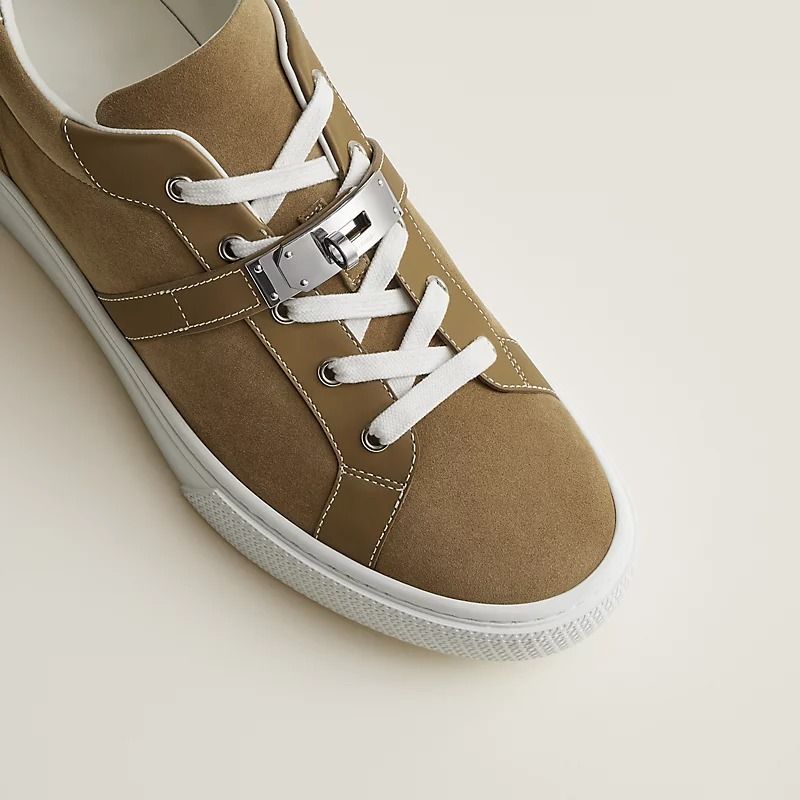 Men's Hermes Day Beige Gobi Sneakers