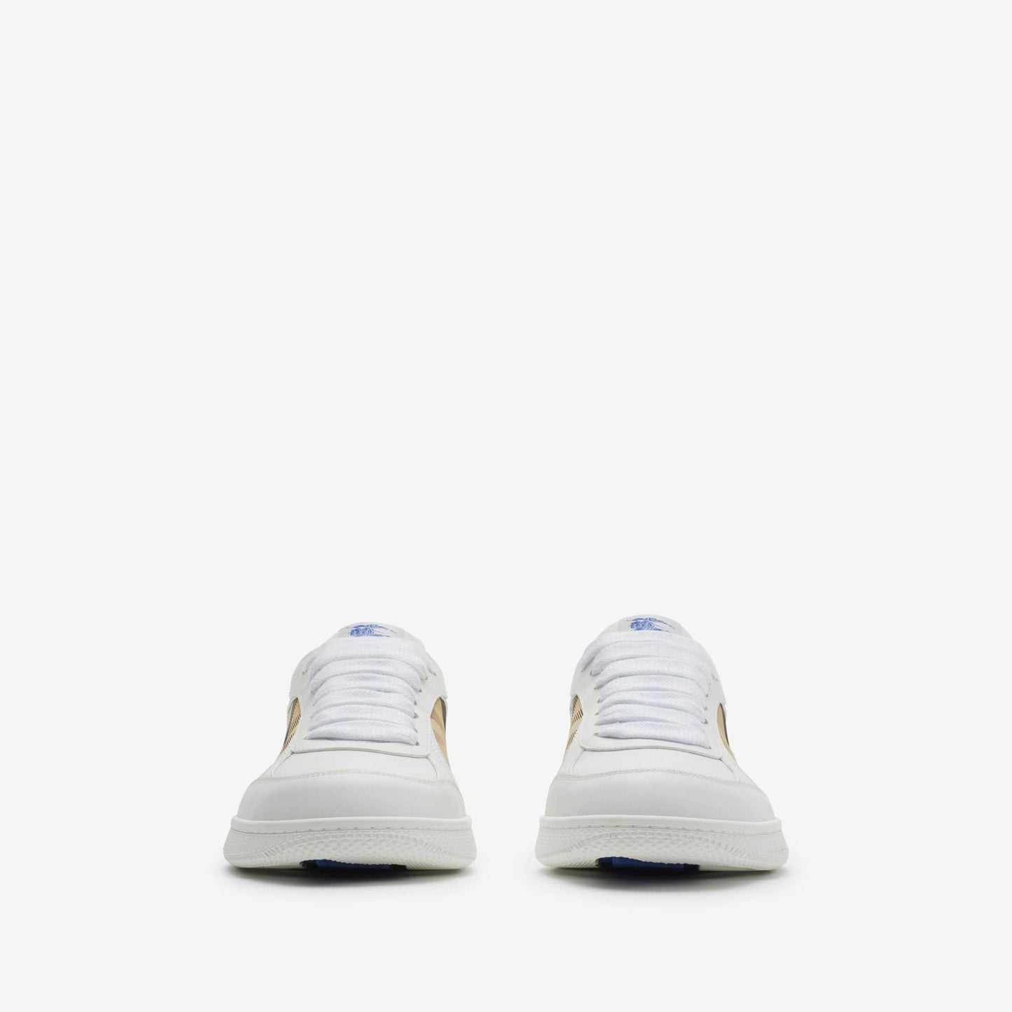 Men’s Burberry Leather Check Terrace White Sneakers