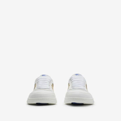 Men’s Burberry Leather Check Terrace White Sneakers
