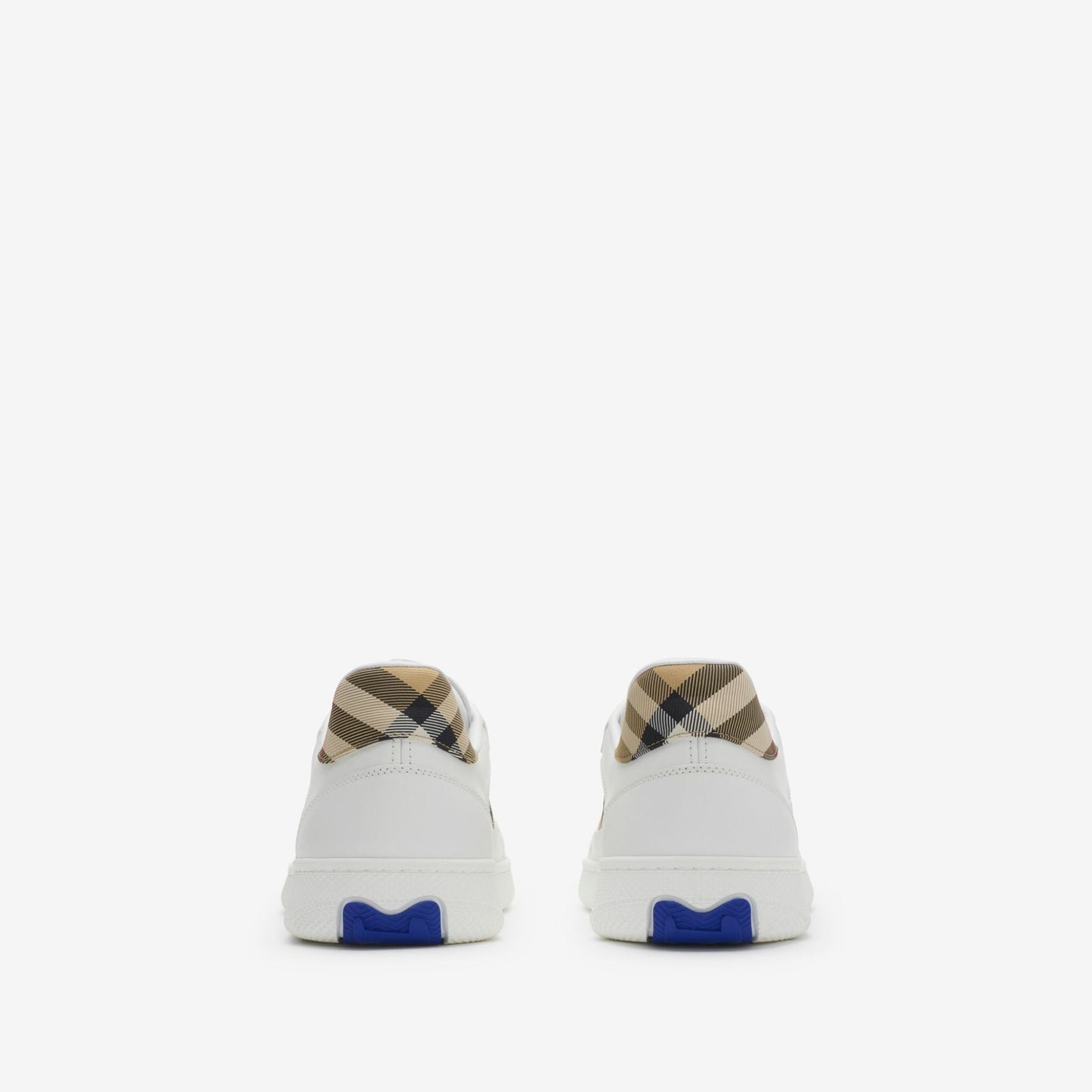 Men’s Burberry Leather Check Terrace White Sneakers