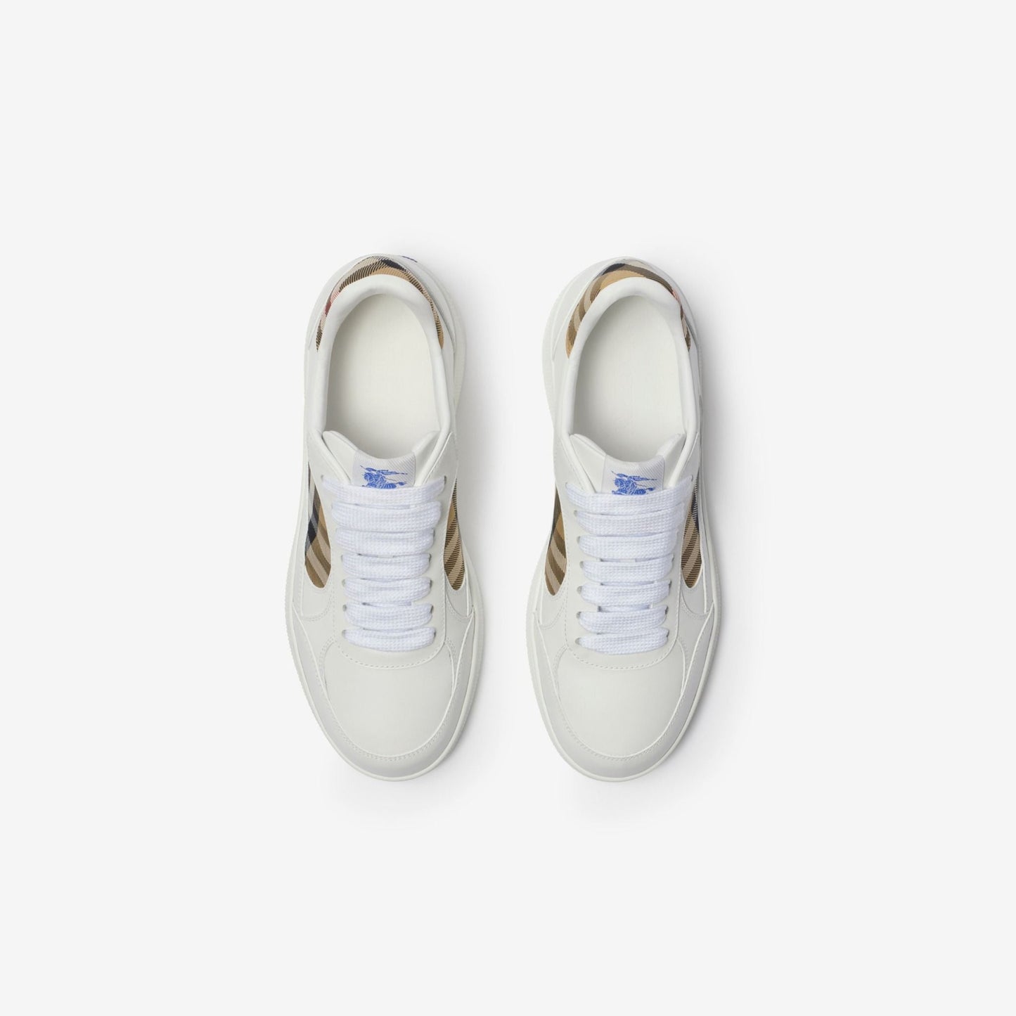Men’s Burberry Leather Check Terrace White Sneakers