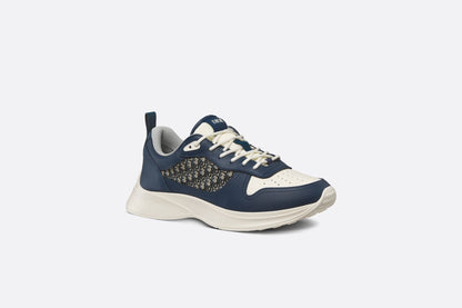 Men's Dior B25 Runner Navy Blue Cream Sneakers