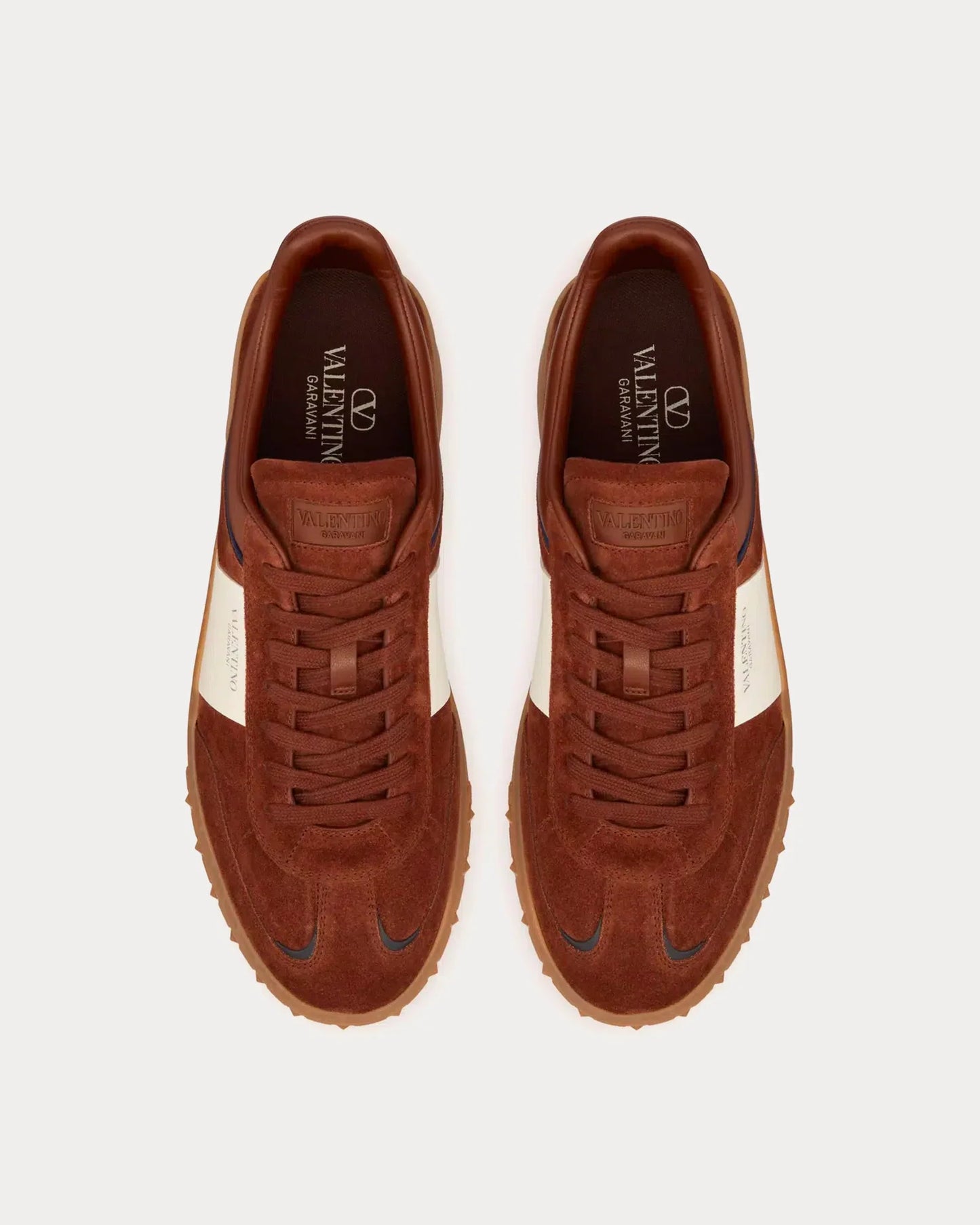 Men's Valentino Garavani Upvillage Low-Top Chocolate Sneakers
