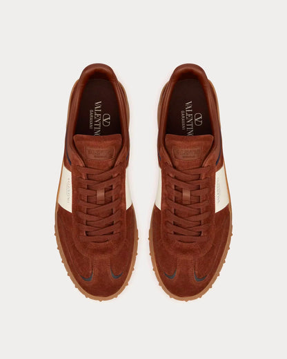 Men's Valentino Garavani Upvillage Low-Top Chocolate Sneakers