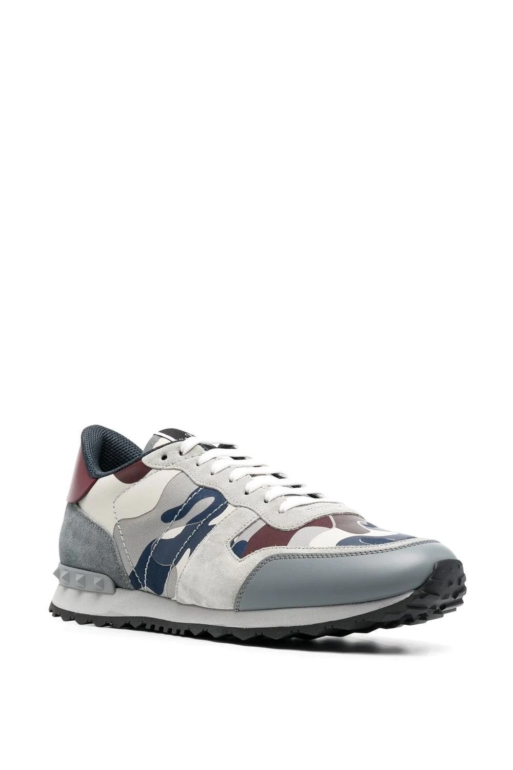 Men's Valentino Camo Rock Runners Grey Sneakers