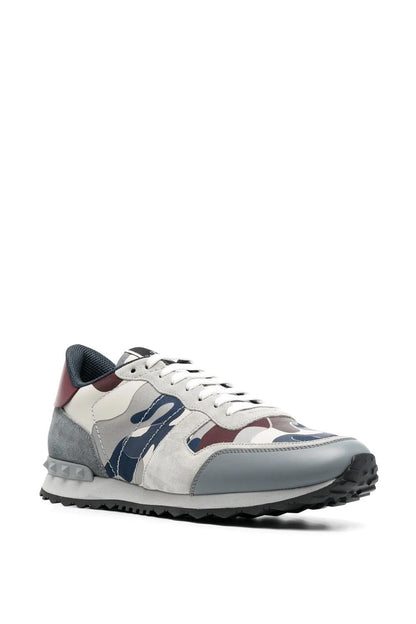 Men's Valentino Camo Rock Runners Grey Sneakers
