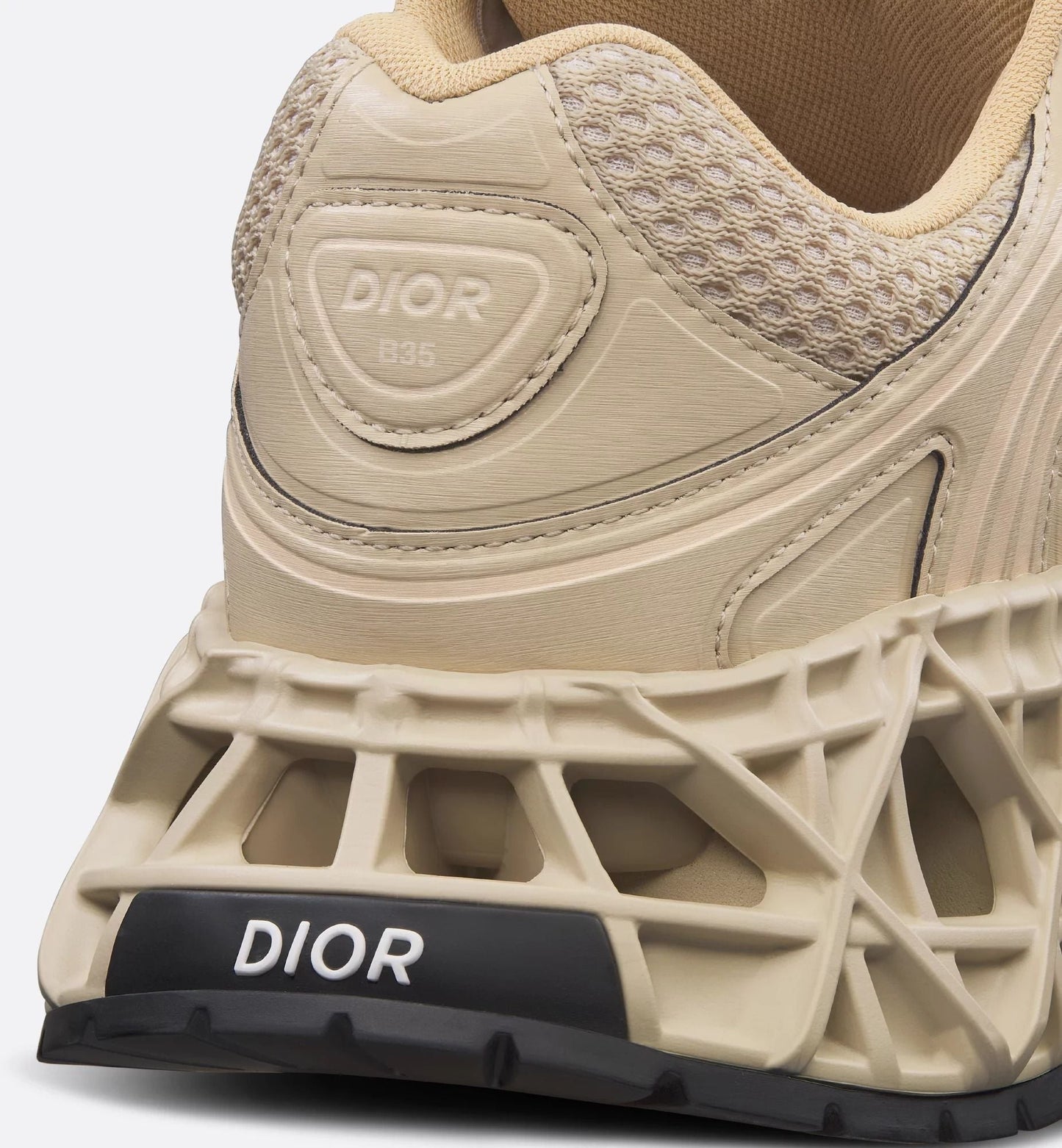 Men's Dior GreyBlack Mesh and Rubber B35 NXXT Beige Sneakers