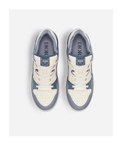 Men's Dior B57 Low-Top Blue and Cream Sneakers