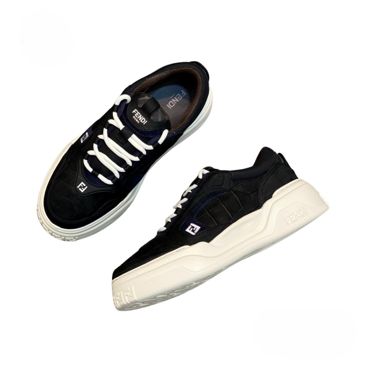 Men's Fendi Roma Match Black Sneakers